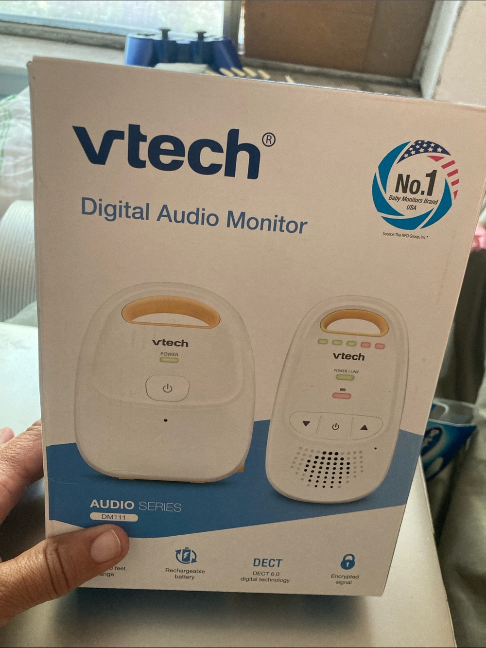 VTech White & Yellow Digital Audio Monitor - Portable Two-Way Audio